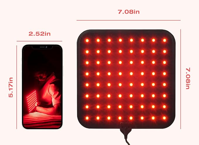 CIRIUS LED Pad Near-Infrared Red Light Therapy Device Home Use Portable Red Light Pad Deep Penetrating Low-Level Light Therapy for Pain Relief Muscle Therapy
