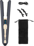 Cordless Hair Straightener and Curling Irons Ceramic Plate Diamond Grade Negative ions Flat Iron Hair Straightener Reduces frizz Smoother More Shiny(Blue)