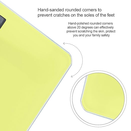 Men's Fashion Automatic Switch Digital Bathroom Weighing Scale Smart Scale Yellow