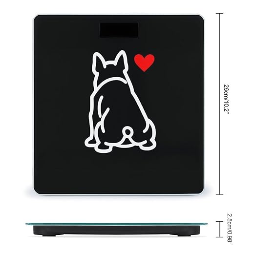 Energy Saving Scale Bathroom Weighing Scale Smart Scale for Body Weight Digital Funny French Bulldog Puppy Dog