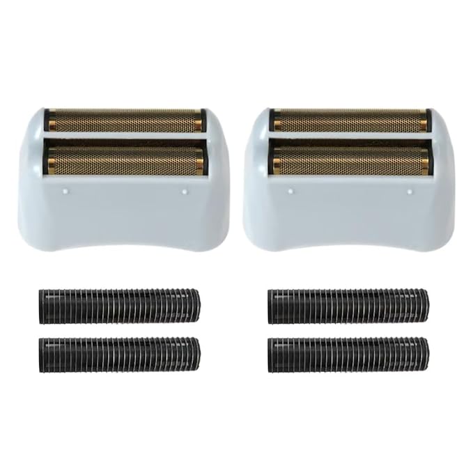 2-Sets Replacement Shaving Head &amp Cutter Blades with Hypo-Allergenic Gold Foil Head Compatible for Andis 17150(TS-1)/17155/17200