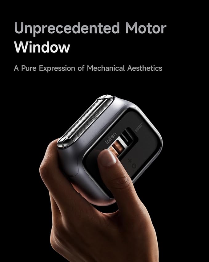 Laifen P3 Pro 3-Blade Electric Shaver Dual Linear High-Speed Motors 12000 Cuts/Min 100-Min Runtime IPX7 Waterproof Rechargeable Electric Razor for Men Travel-Friendly (Space Gray Aluminum Alloy)
