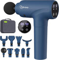 cotsoco Massage Gun Deep Tissue Muscle Massage Gun with 9 Attachment Heads 20 Speeds &amp Silent Brushless Motor for Pain Relief Handheld Percussion Back Massager Gun for Athletes