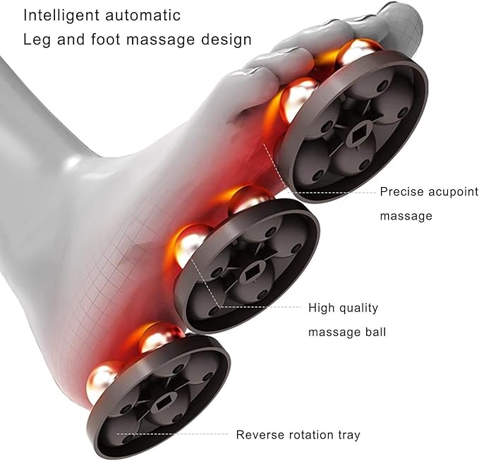 Foot Spa/Bath Massager with Motorized Rollers Shiatsu Massage Shower Heat Temperature Control Timer LED Display Drainage Pipe for Foot Stress Relief