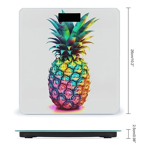 Colored Pineapple Bathroom ScaleHighly Accurate Digital Weighing Machine for People Bright LED Display Weight Scale for The Aldult Home Use