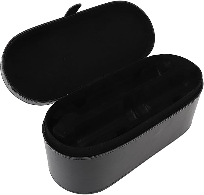Hair Styling Tool Storage Bag Impact Proof PU Leather Portable Hair Dryer Carrying for Home Travel - Stylish Hair Tools Organizer (Style 1)