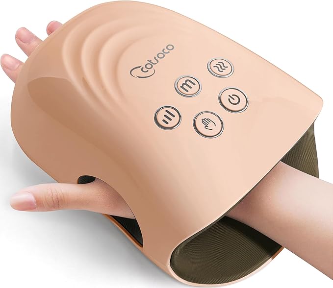 cotsoco Hand Massager - 3Massage Sizes Cordless Hand Massager with Heat &amp Compression for Arthritis and Carpal Tunnel International Women’s Day Gifts for Her Relax at Home Office Outdoors Pi