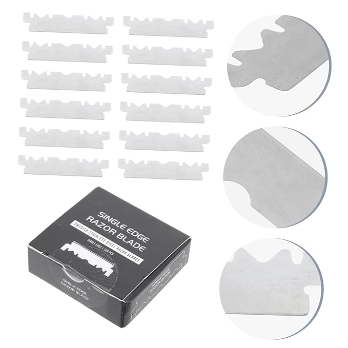 NOLITOY 300pcs Single Face for Safe Shaving Precision Old Style Barber Cutter Convenient and Lightweight Shaving Replacement Blades