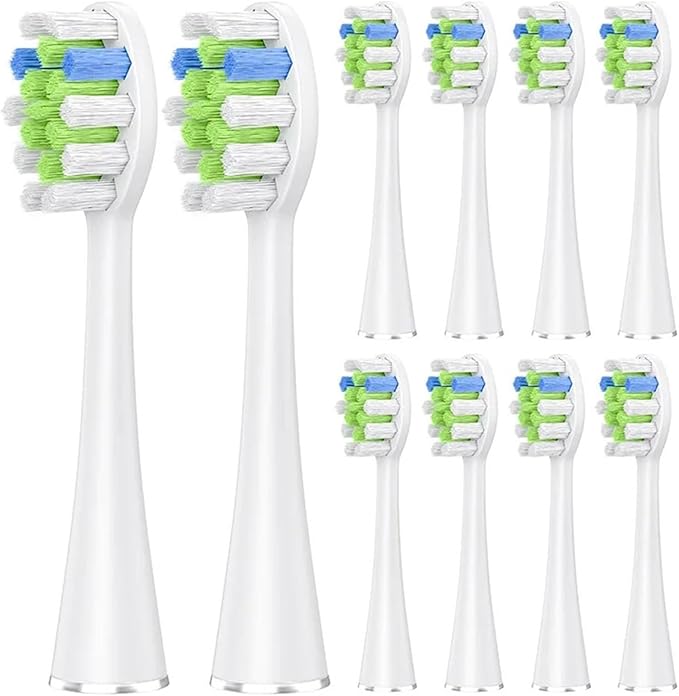 Compatible for 10 Pcs Replacement Brush Heads(10 pcs WT)
