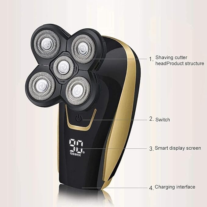 Electric Razor for MenMen's 4 in 1 Cordless Electric Rotary ShaversWaterproof USB Rechargeable Electric Shaver