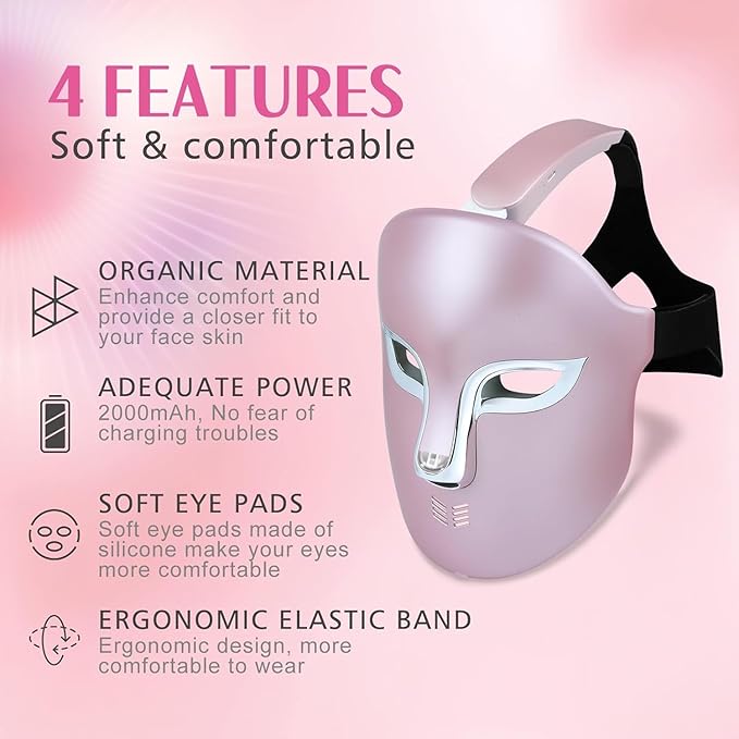 FSA Red Light Therapy Mask : Target Acne RemovalWrinkles RednessWirless RemoteSalon Grade HSA Infrared Face Mask Anti Aging Skincare for Home2000mAh Rechargeable Led Light Therapy Facial Mask