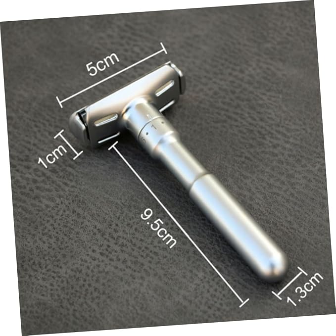 FRCOLOR 2pcs Double Edge Razor for Men Manual Shaving Machine Holder Beard Trimmers Adjustable Shaving Machine Razor Blades