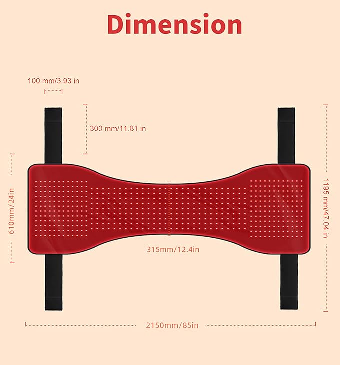 Red Light Therapy Device for Horse Full Body 660nm 850nm Near Infrared Therapy Wrap 15mins Timer for Equine Back Abdomen Buttocks Front Legs and Hind Legs Pain Relief