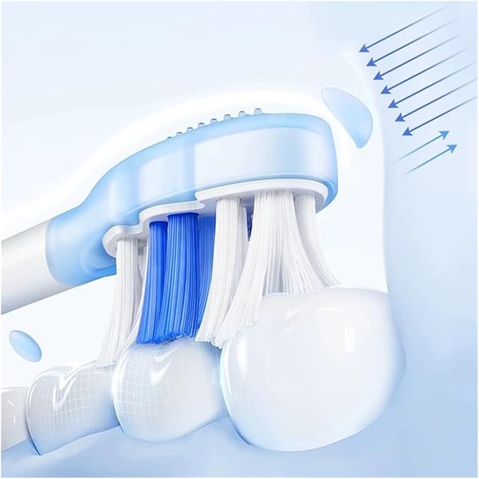 4pcs Replacement Toothbrush Heads Compatible for X3U/X3pro/D2/D3S/D5 Tooth Brush Head Nozzle Jets(4 Clean White)