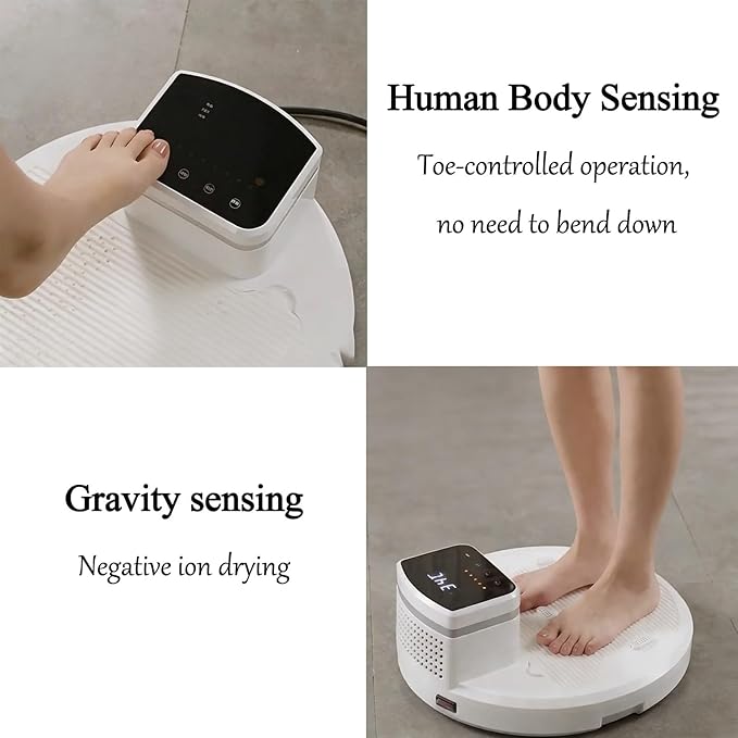 2500W Body Care Dryer After Shower High Airflow Multiple Air Outlets Feet Touch Control Preheating Function Waterproof Non-Slip Base for Bathroom Home Daily Use