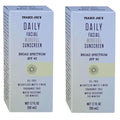 Trader Joe's Daily Facial Mineral Sunscreen Broad Spectrum SPF 40 Oil Free Fragrance Free Matte Finish Water Resistant 1.7 fl oz (pack of 2)