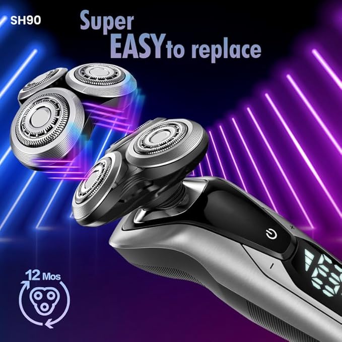 SH90 Replacement Rotary Heads Compatible with Philips Norelco Shavers Series 9000 S9000 Replacement Head Fits for S9531 S9721/84 S9511 S8950 S8980/12 S9311/21