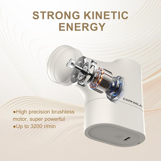 Portable Mini Massage Gun Percussion Deep Tissues Muscle Massager Compact Sports Travel Massage Gun Portable Handheld Massager for Home Gym Office Outdoors