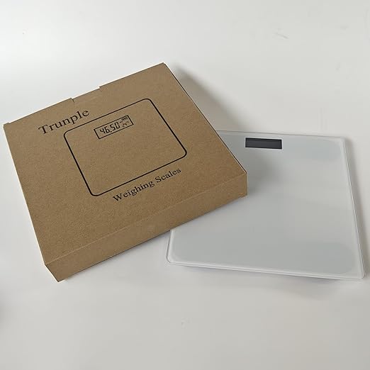 Weighing Scales for Bathroom Precise Digital Weighing Device for Individuals Compact Design LED Screen Highly Accurate Digital Bathroom Body Scale Measures Weight up to 180kg White