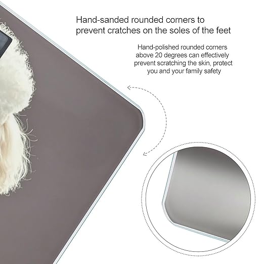 Poodle Smart Scale for Body Weight Accurate Bathroom Scale with LED Display Digital Weight Scales Weighing Machine High Precision Scales for Bath Home