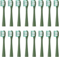 16pcs Replacement Toothbrush HeadsCompatible for ShowSee D1/D2/D3 Soft Bristles Cleaning Brush Head(16pcs Green)