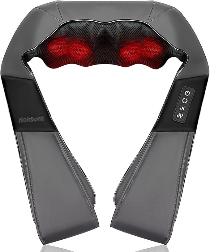 Nekteck Foot Soaking Tub Collapsible + Shiatsu Neck and Back Massager with Soothing Heat