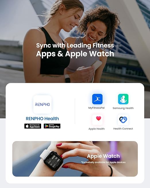 RENPHO Smart Scale for Body Weight FSA&ampHSA Eligible Digital Bathroom Scale BMI Weighing Bluetooth Body Fat Scale Body Composition Monitor Health Analyzer with Smartphone App