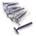 Freshscent (144 Pack) Individually Wrapped Twin Blade Razors with Clear Safety Cap Disposable Bulk Packed Sold by the Case. Unisex.