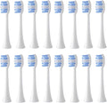 16pcs Replacement Toothbrush HeadCompatible for BOMIDI TX5 Soft Bristles Nozzles(16PCS White)