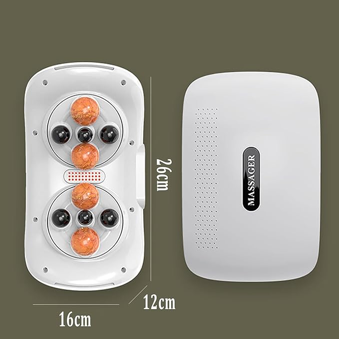 KEhtu Electric Abdominal Massage Machine BianStone Tummy Kneading Instrument Double Disc Large Area Massage Forward/Reverse Massage for Abdominal Back Neck and Legs Pain Relief