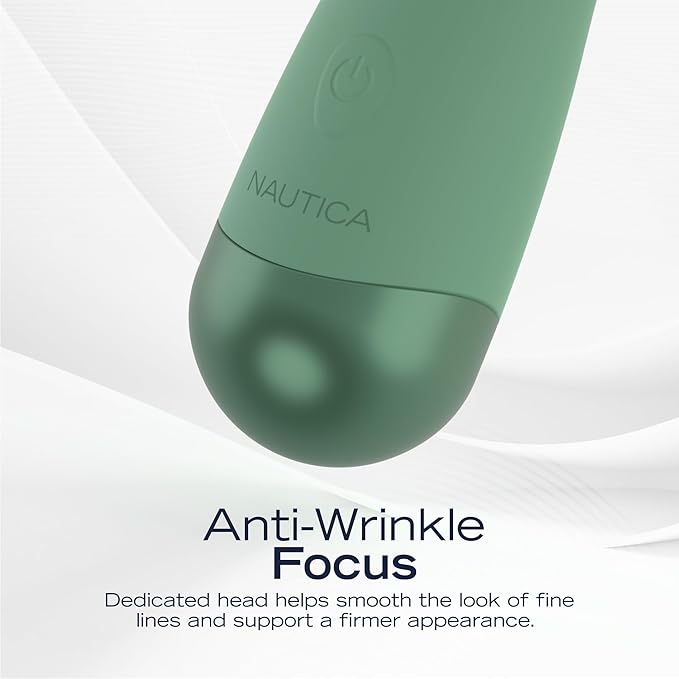 Nautica PC130 Sonic Facial Cleansing Brush Made with Ultra Hygienic Soft Silicone Waterproof and Rechargeable Face Scrub Brush for Men &amp Women - (Pond)