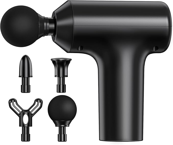 Flekzo Massager for Back &amp Neck Deep Tissue Pain Relief Shoulder Massager Black