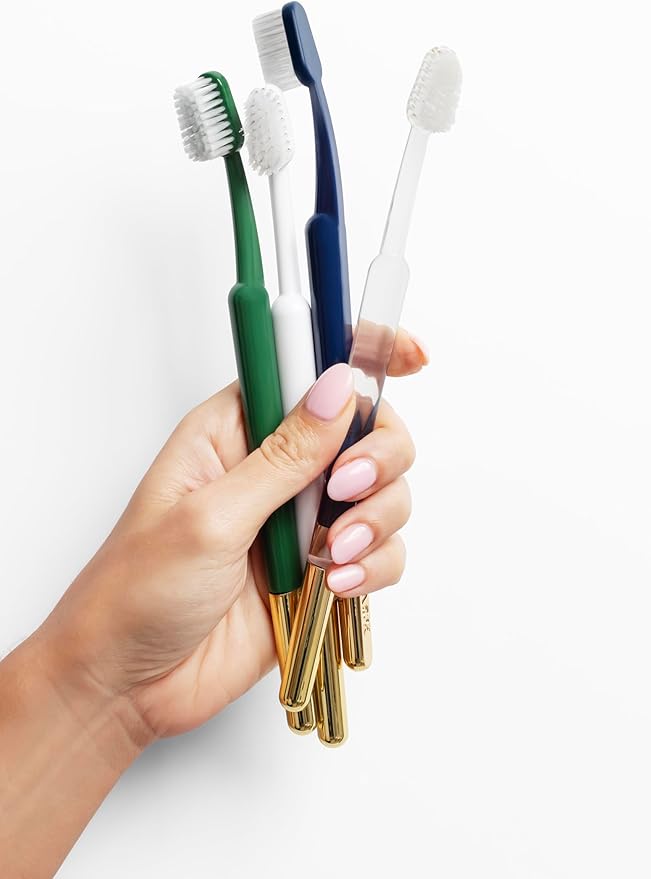 TRASK The Better Brush - Luxury Soft Bristle Dentist Designed Manual Toothbrush for Adults Indigo