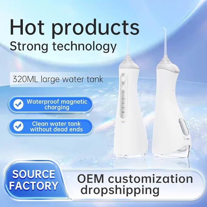 JUSIIUE Water Dental Flosser for Teeth Portable Cordless Oral Irrigator