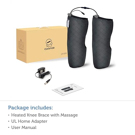 COMFIER Knee MassagerHeating Pad for KneeKnee Heating Pad for Pain Relief with 2 Heat LevelsKnee Warmer with Auto Shut-Off