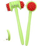 绿色双面大头刺头锤带按摩棒 Leg Arms Back Calves Roller Massage Roller Stick 全身按摩锤 Manual Body Massage Hammer HomeOffice Body Electric Massagers