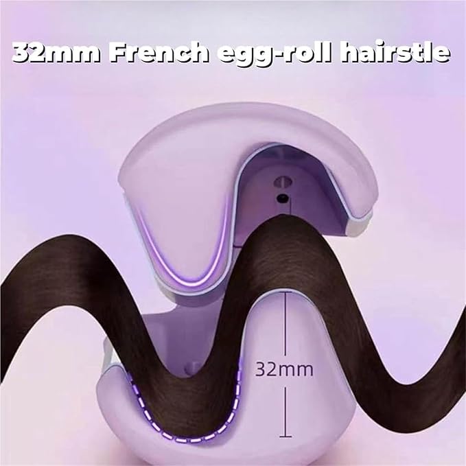 French Curls Iron Create Frizz-Free French Curls Effortlessly Curling Irons French Wave Curling Irons 15-Second Heat-Up Four Settings Travel Curling Iron