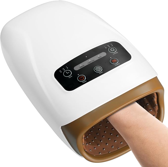 Hand Massager with 2 Heat Settings 3 Compression Modes &amp 3 Timer Options - Thoughtful Holiday Present for Mom Dad &amp Loved Ones Ideal for Arthritis Relief and Relaxation