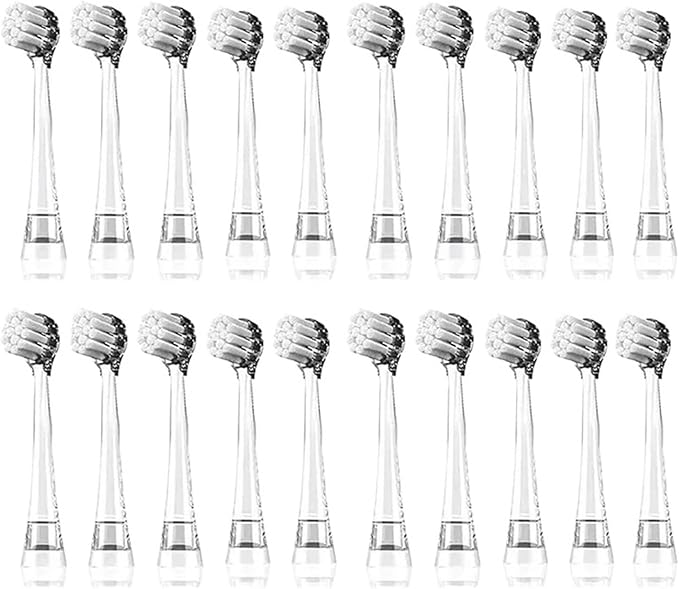 Replacement Toothbrush Heads Compatible for Seago SG902/SG602 Electric 0-3 Years Toddler Kids Oral Care Soft T Bristl(20 Small Heads)