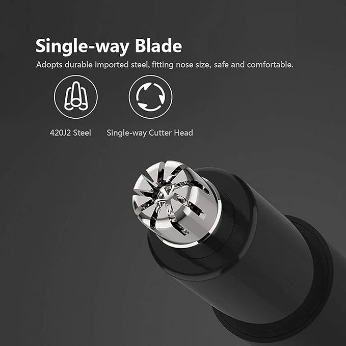 Nose Hair TrimmerProfessional Painless Eyebrow and Facial HairBattery-Operated with Stainless Steel Head Ear and Nose Hair Trimmer Clipper