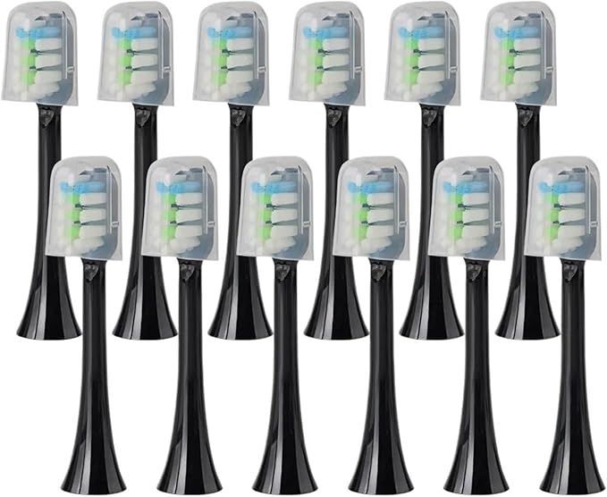 Replacement Brush Heads Compatible for X3U/X3Pro/X5/V1/D2/D3 12pcs Bristle Electric Toothbrush Sealed Packed