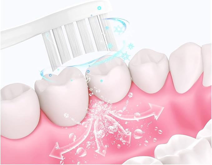 Compatible with Variations The Electric Toothbrush Replacement Brush Heads for with Protection Cover(White)