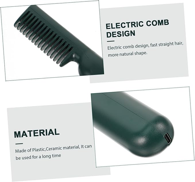 Electric Heating Hair Straightening Comb USB Powered Portable Straightener Brush for Wet and Dry Use for Women and Girls for Travel Styling