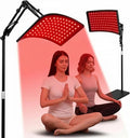 Red Light Therapy Beauty Lamp 660nm 850nm LED Panel – Infrared Light for Skin Appearance Glow &amp Self-Care – Adjustable Timer &amp Brightness – at-Home LED Beauty Light