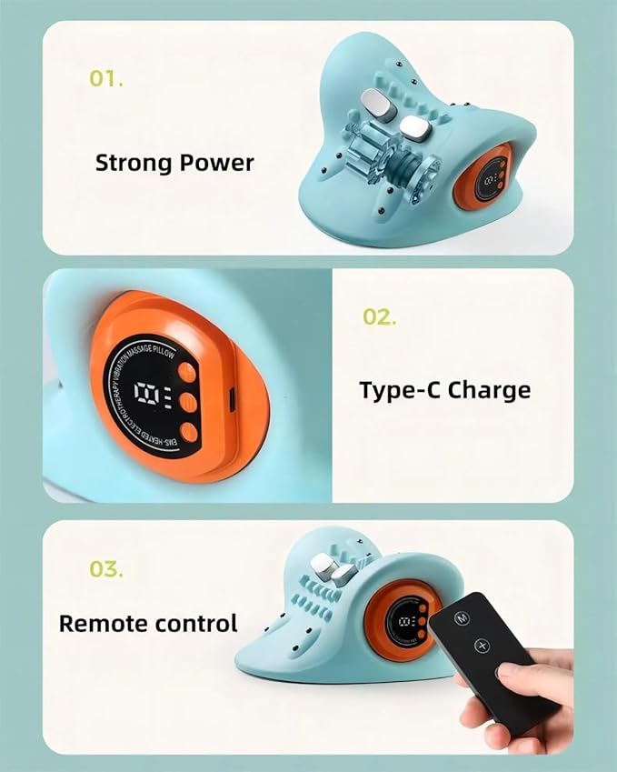 Electric Neck Massager Infrared Heating Airbag Neck Traction Vibration Shoulder Cervical Spine Shoulder Support Relax