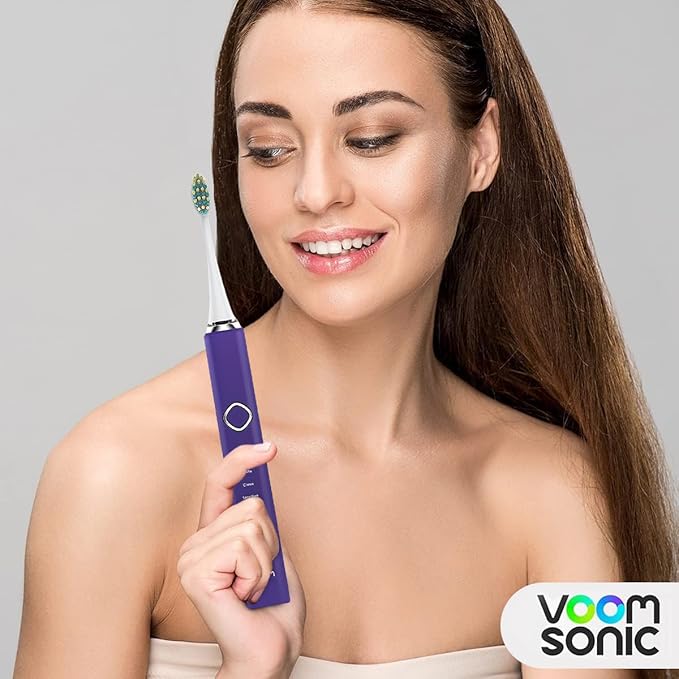 Voom Sonic Pro 7 Electric Toothbrush for Adults Sonicare Electric Toothbrush with 40000 VPM w/ 5 Deep Clean Modes Rechargeable Toothbrushes Fast Charge 4 Hours Last 8-Weeks