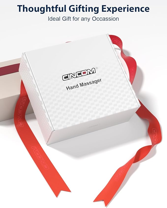 CINCOM Hand Massager - Cordless Hand Massager with Heat and Compression for Arthritis and Carpal Tunnel Gifts for Women(Pink)