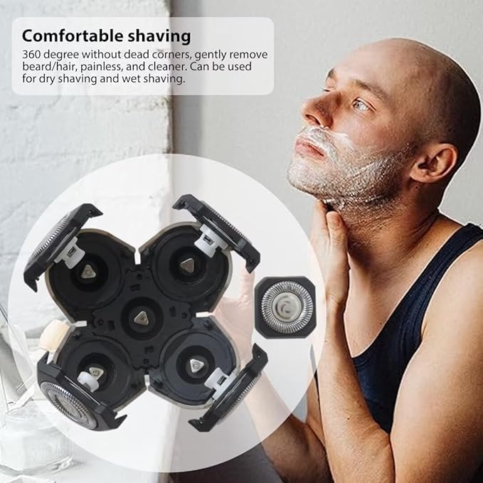 2024 Version Shaver Balder Pro Replacement Head for Model XR7000 Waterproof Wet Dry Mens 6 Heads Electric Razor Heads for Shaving