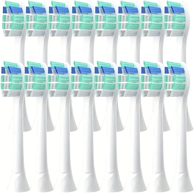 4-16pcs Replacement Toothbrush HeadsCompatible for Philips Electric Brush Head 1100 2100 4100 4300 5100 5300 6100 6500 etc(16pcs)