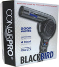 Conair BB075W Pro Blackbird Hair Dryer 2000 Watt